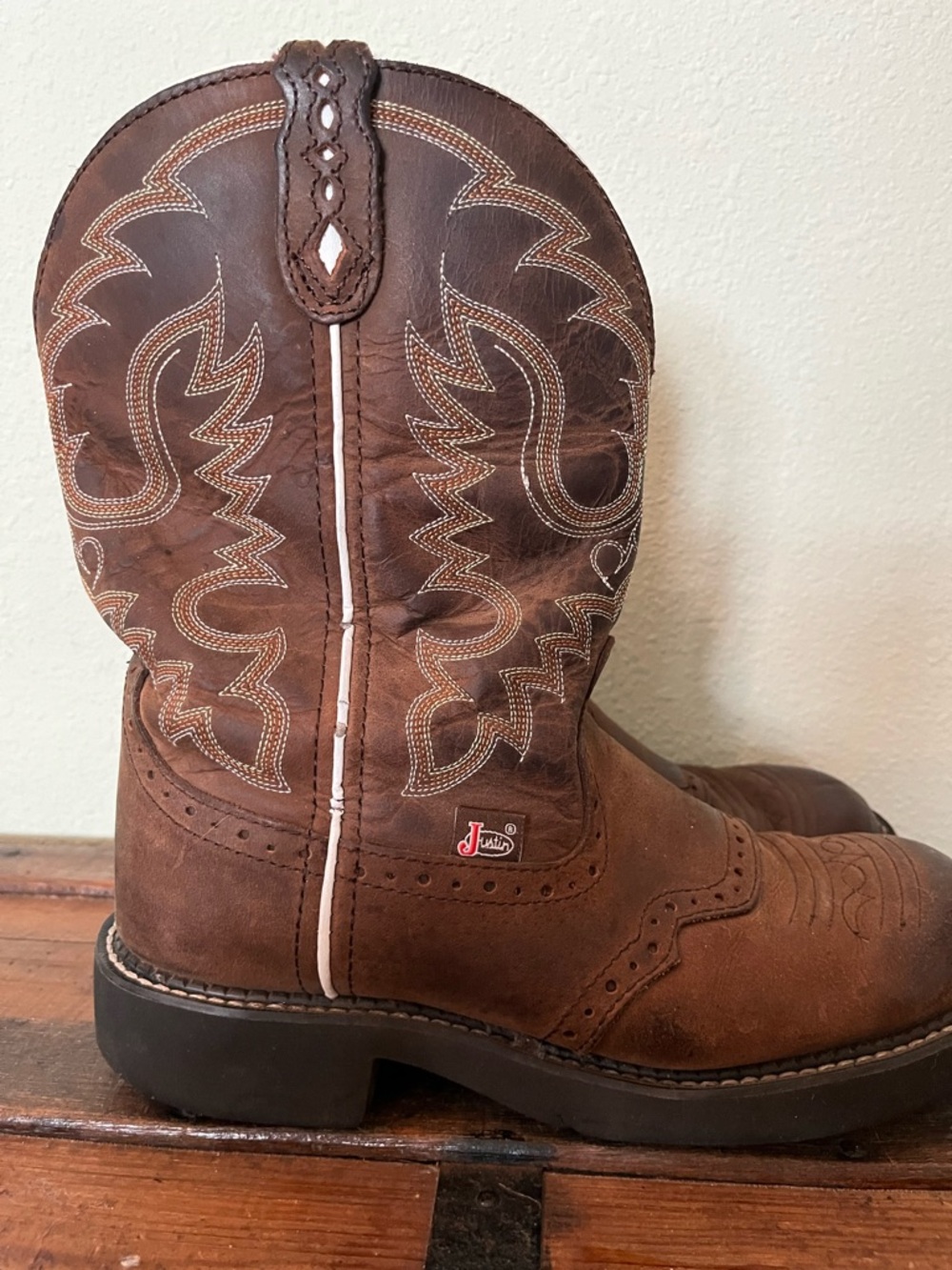 Justin Gypsy L9909 Brown Leather Western Cowboy Boots Women’s Size US 8.5B